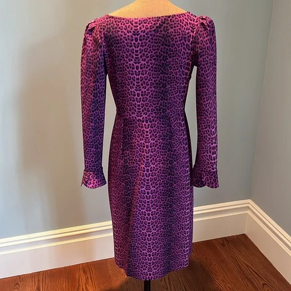 Chiara Boni Purple Animal Print Midi Dress - Picture 5 of 8